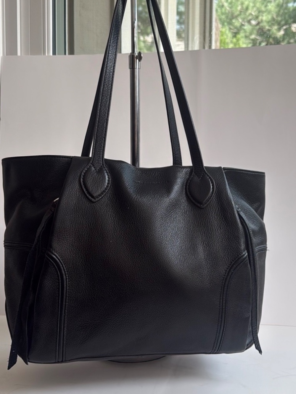Aimee Kestenberg Black Pebbled Leather Tote